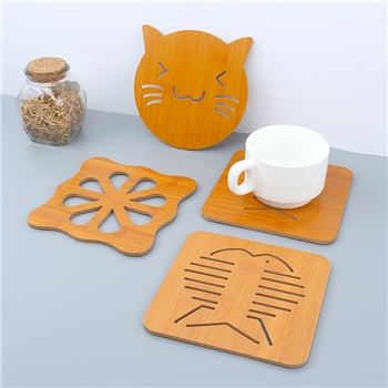 促销百货实木隔热垫10个