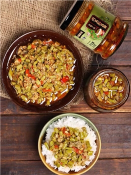 下饭菜豇豆肉末农家酸豆角特色酸菜香辣泡菜